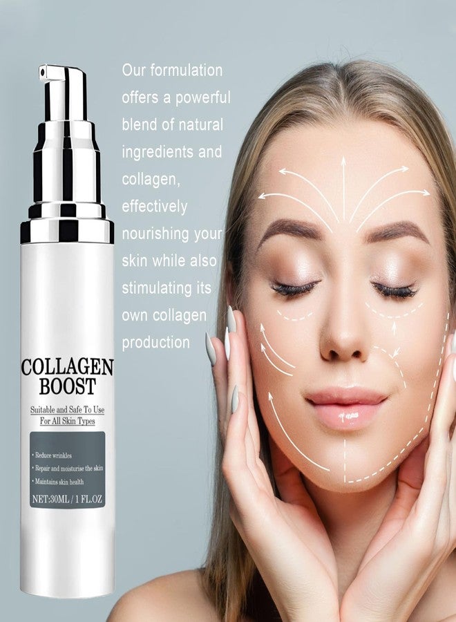 جروسبي كريم الوجه Grospe Collagen Boost المضاد للشيخوخة، لوشن الكولاجين المضاد للشيخوخة والتجاعيد للنساء، مرطب مضاد للشيخوخة للوجه، كريم شد وشد البشرة 1 أونصة سائلة. - Image 3